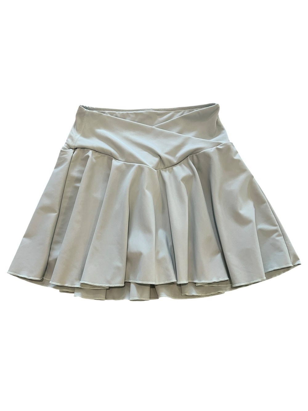 Halara Softly Zero Light Sage Green Golf Tennis Skirt w/ Crossover High Waist-S